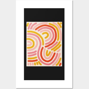 Abstract rainbows pattern, Line art Posters and Art